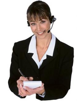 woman headset phone